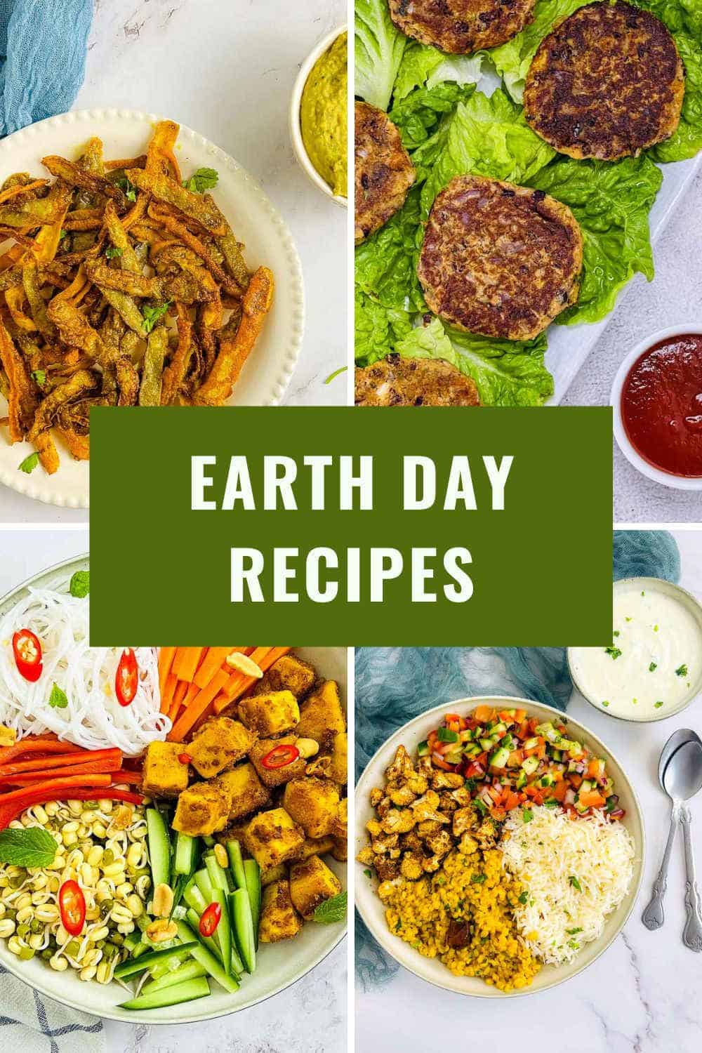 Earth Day Recipes Collage for Pinterest.