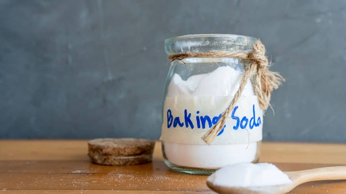 Baking soda in a jar.