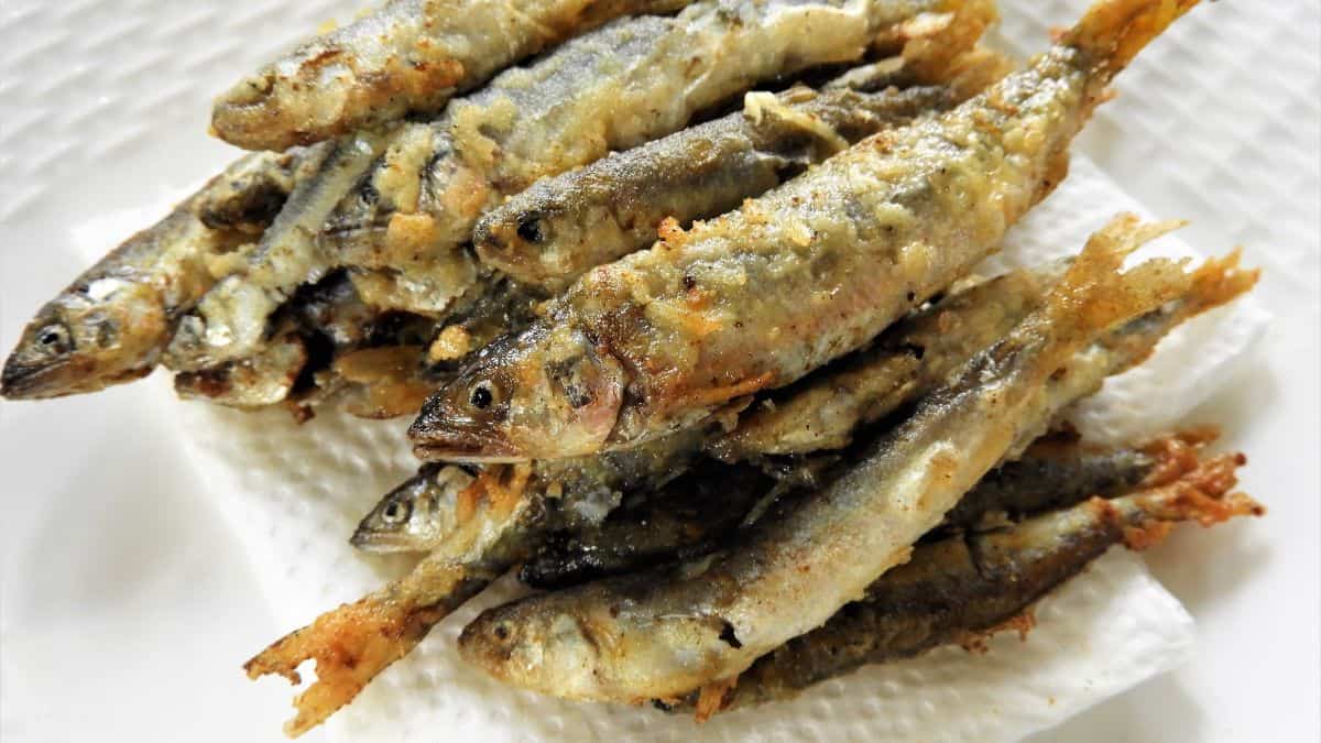 Fermented fish sushi on a plate.