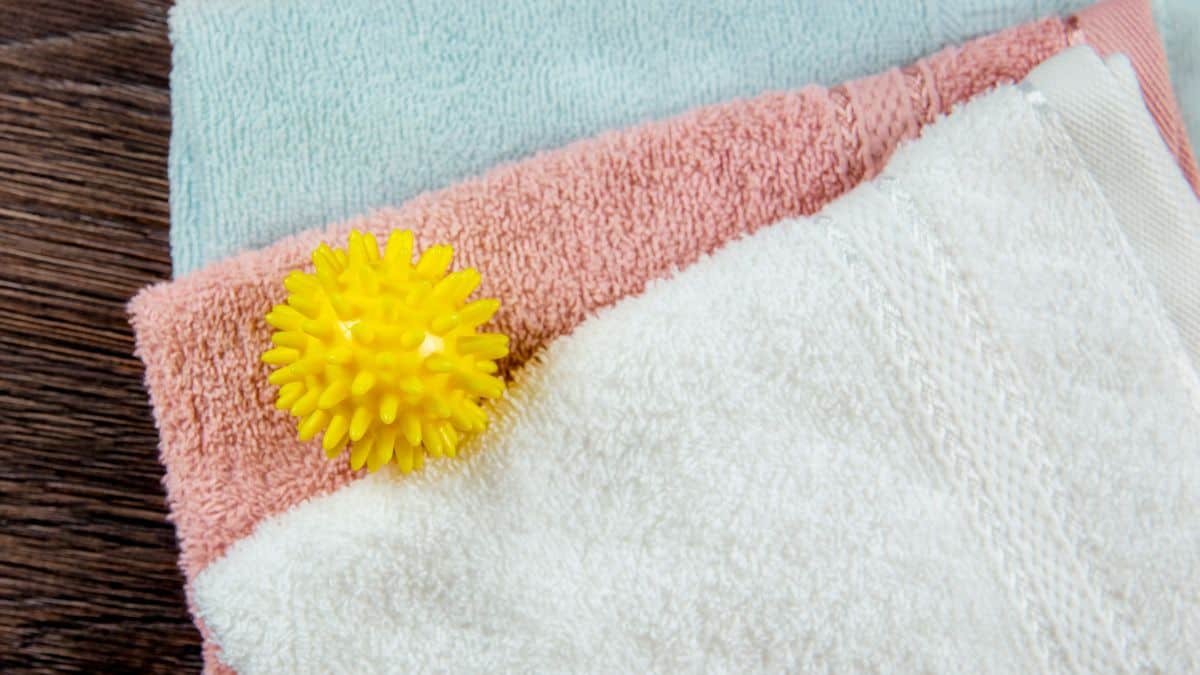 Clean towels on a table.