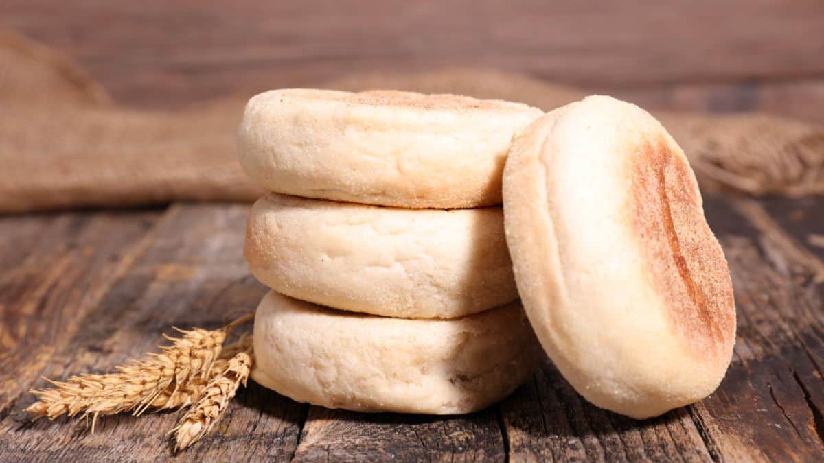 A stack of English muffins.