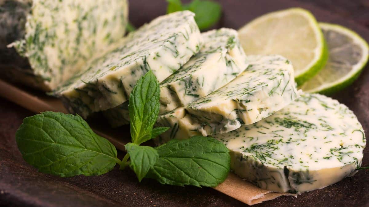 Herb-infused butter.