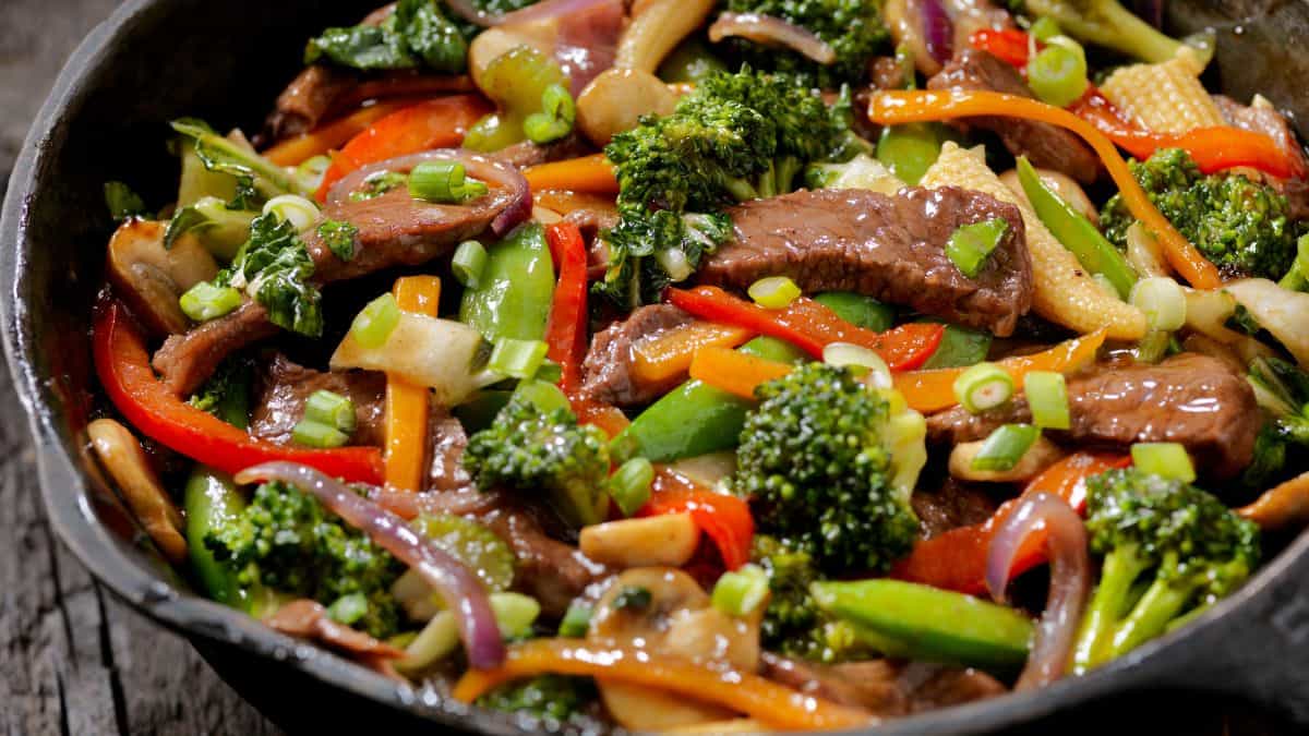 Stir fry in a skillet.