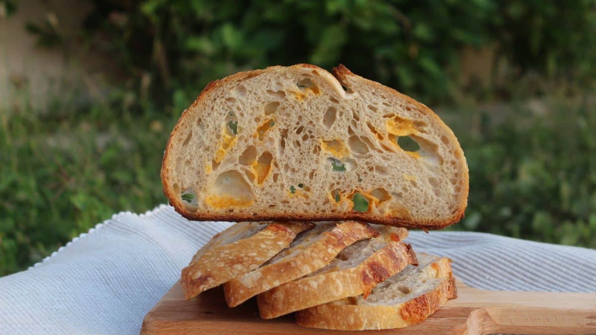 Cheese sourdough bread.