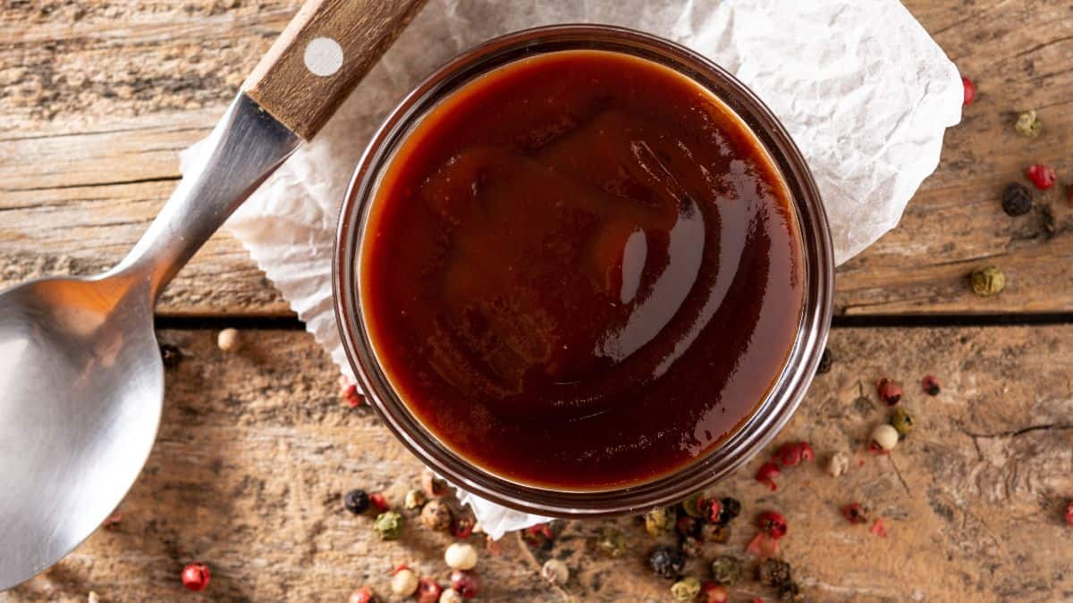 Bbq sauce in a jar.