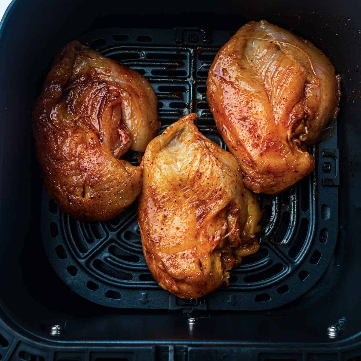 Marinated chicken breast in the air fryer.