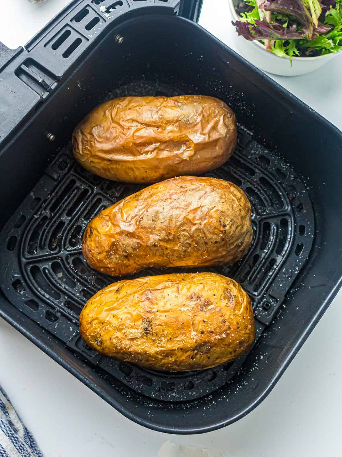 Baked potatoes in air fryer.