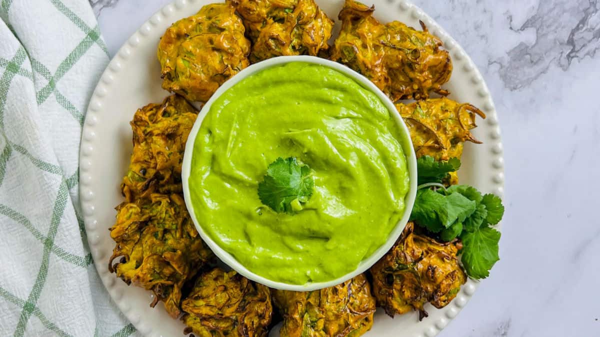 Avocado cilantro chutney social media image.