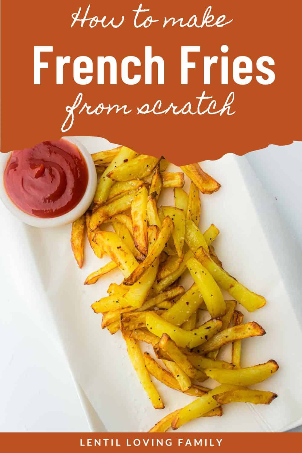 Air fryer French fries Pinterest image.