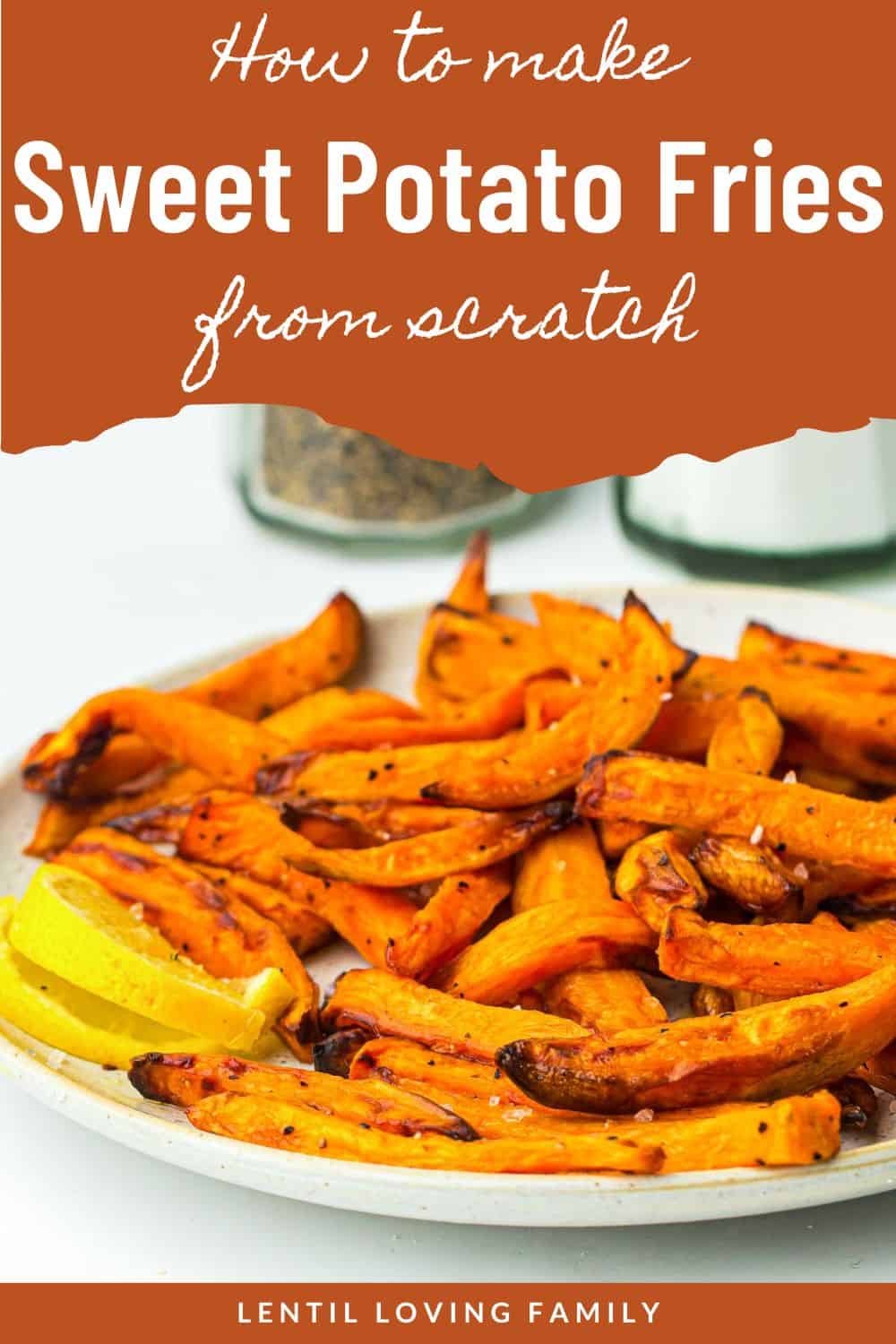 Air fryer sweet potato fries Pinterest image.