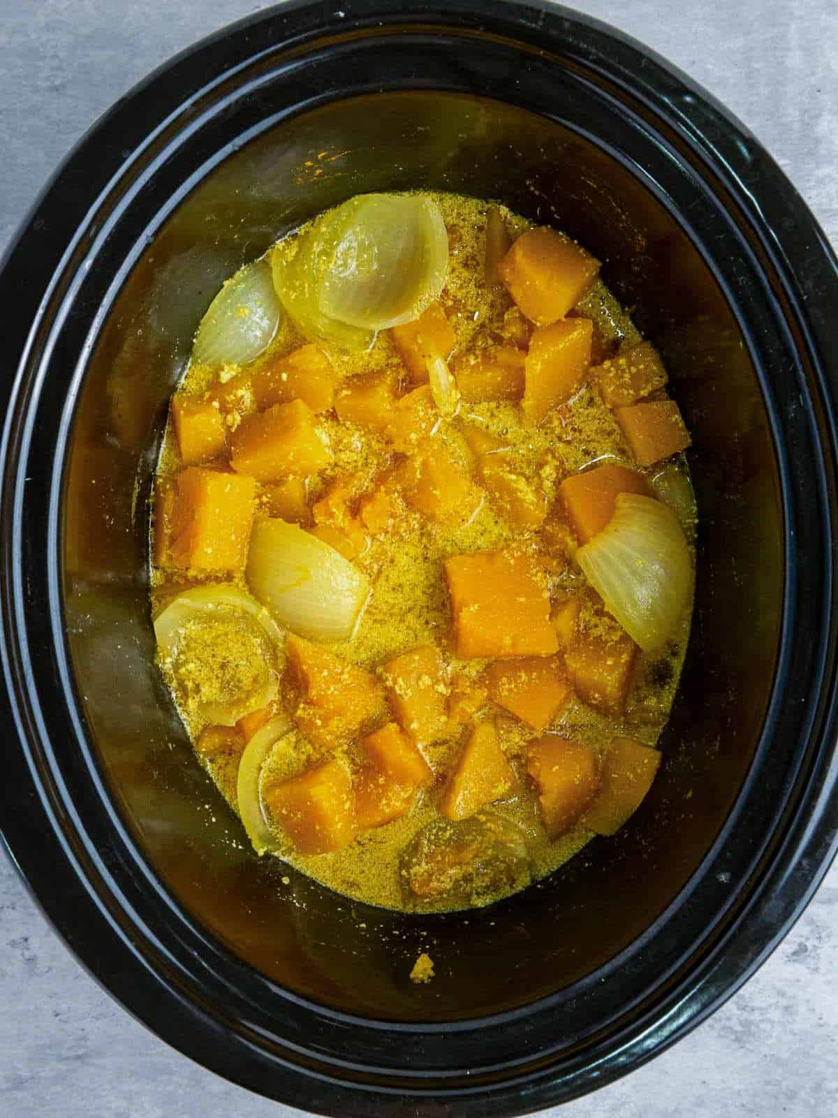 Ingredients after slow cooking.