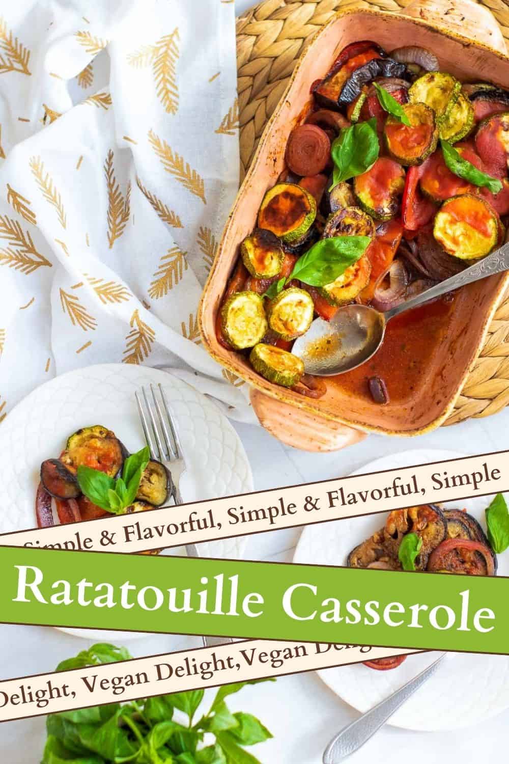 Ratatoullie casserole Pinterest image.