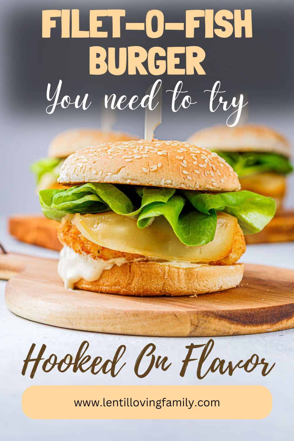 Filet-O-Fish Burger Pinterest image.