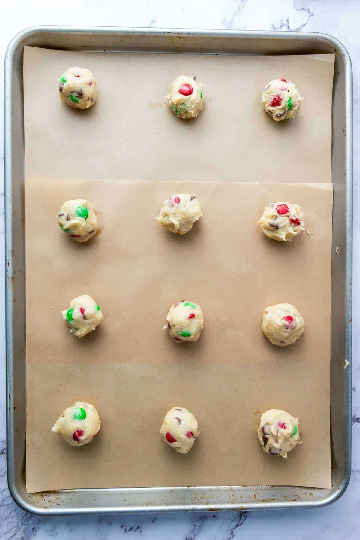 Shape the dough and place on baking sheet.