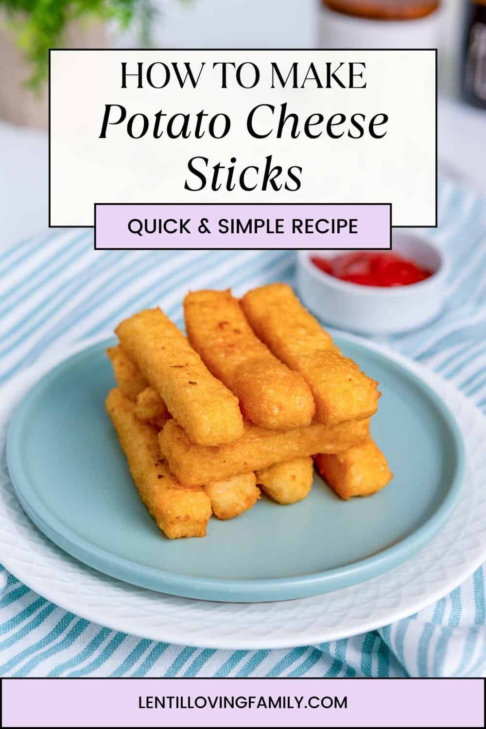 Potato cheese sticks Pinterest image.