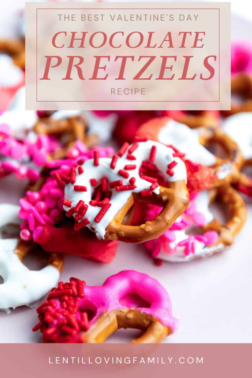 Valentine's Pretzels Pinterest image.