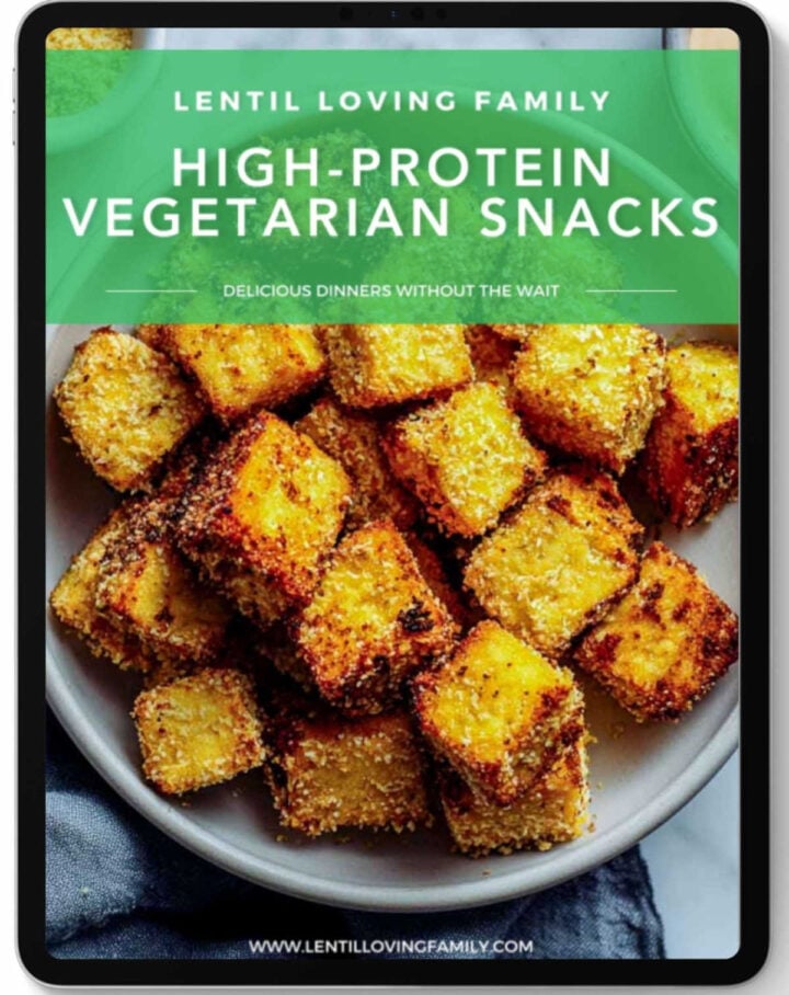 Ebook cover image of high protein snacks recipes.